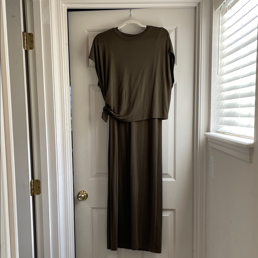 Sweaty Betty Olive Green Maxi Dress M